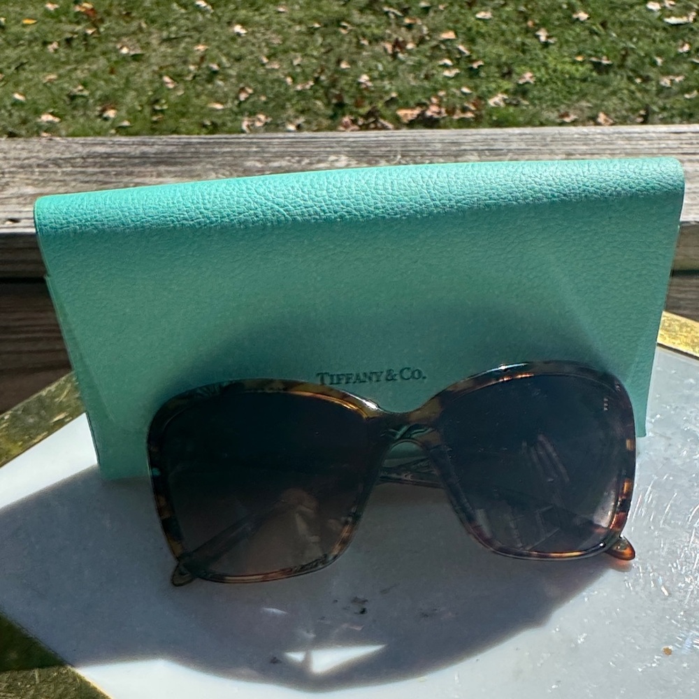 Tiffany & Co. Tortoise Sunglasses with Blue Case